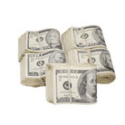 2000 Series Mix $18,500 Aged Full Print Fold Prop Money Bundle - Prop Movie Money