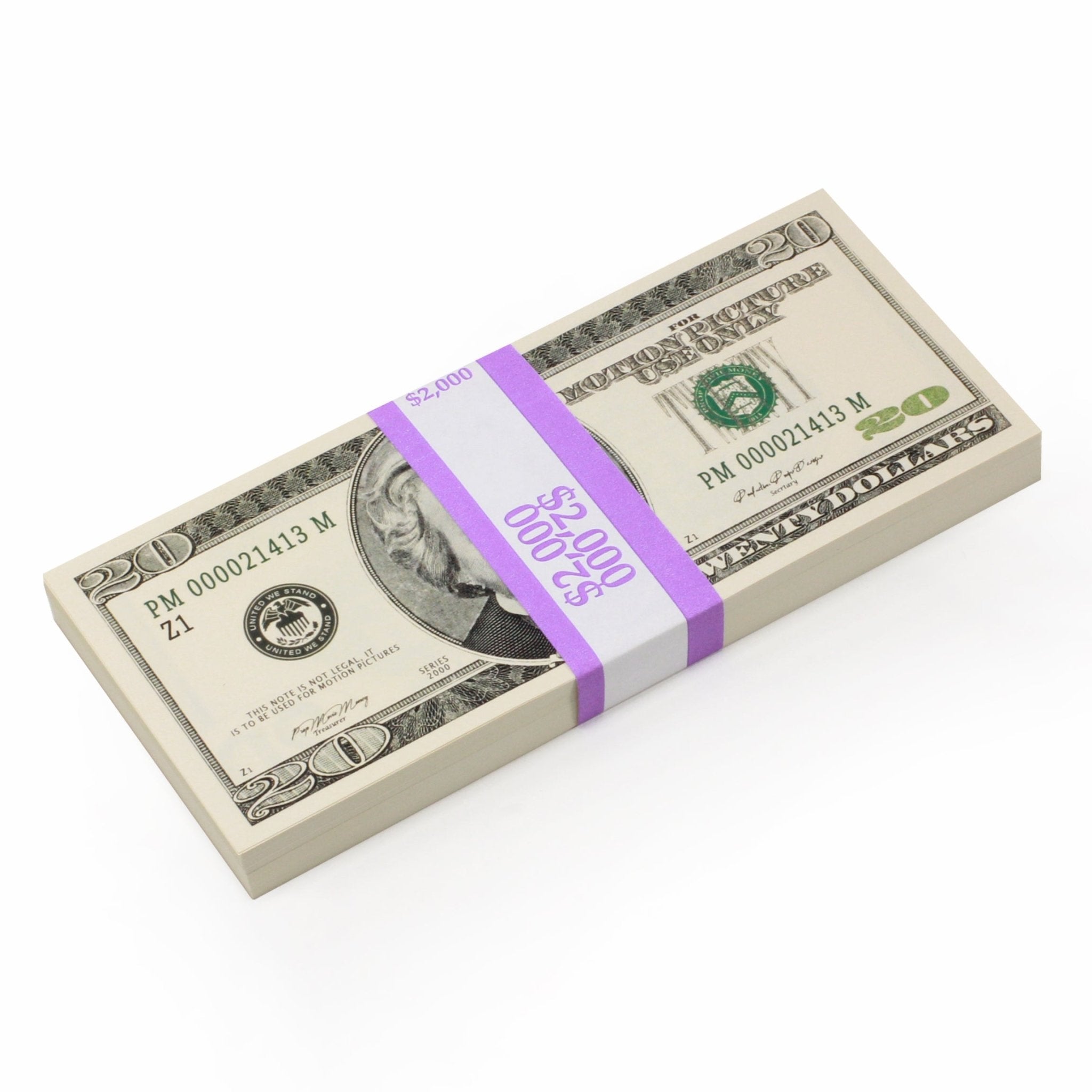 2000 Series Mix $18,500 Full Print Prop Money Package - Prop Movie Money