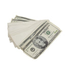 2000 Series Mix $18,600 Aged Blank Filler Fold Bundle - Prop Movie Money