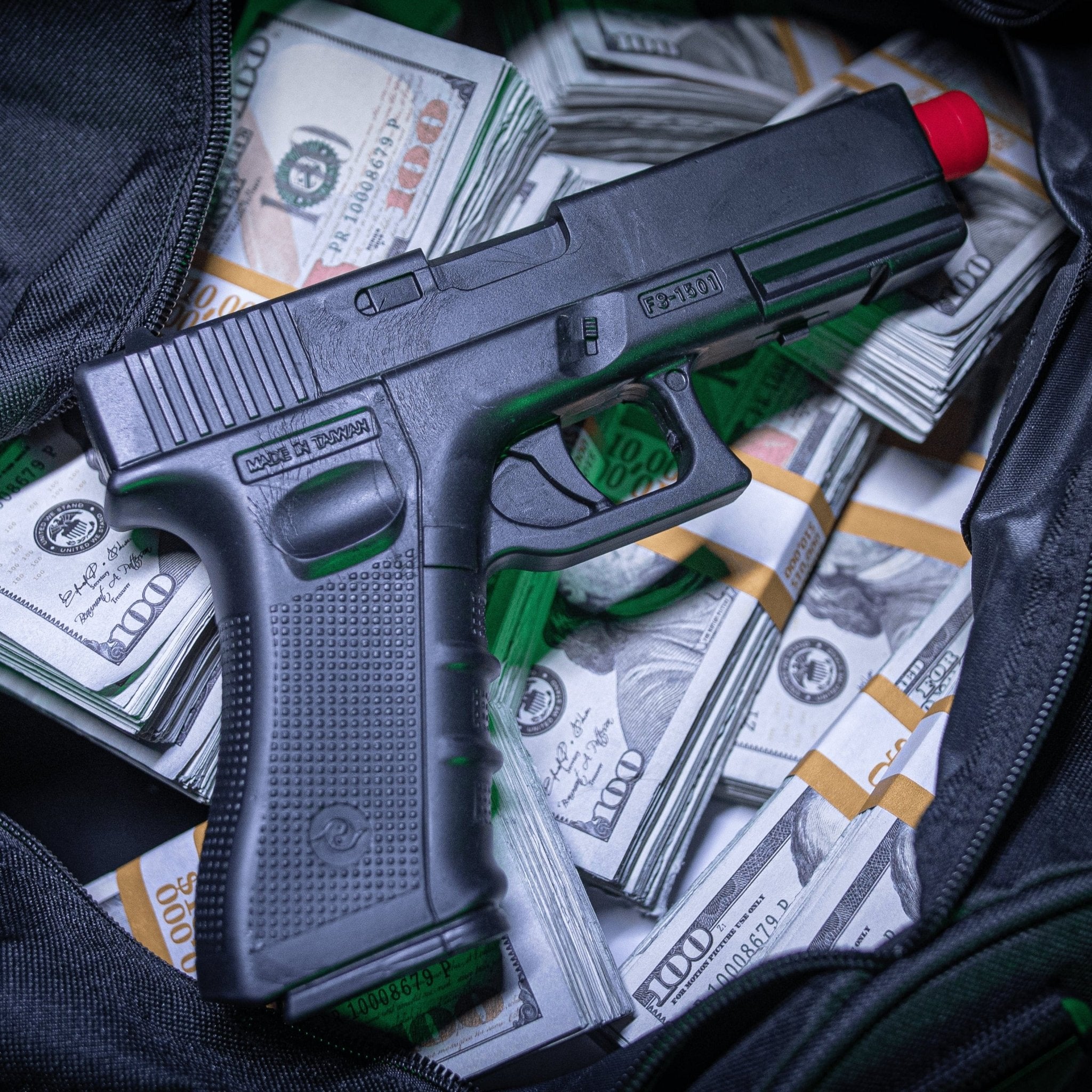 9" Glock Prop Gun - Prop Movie Money