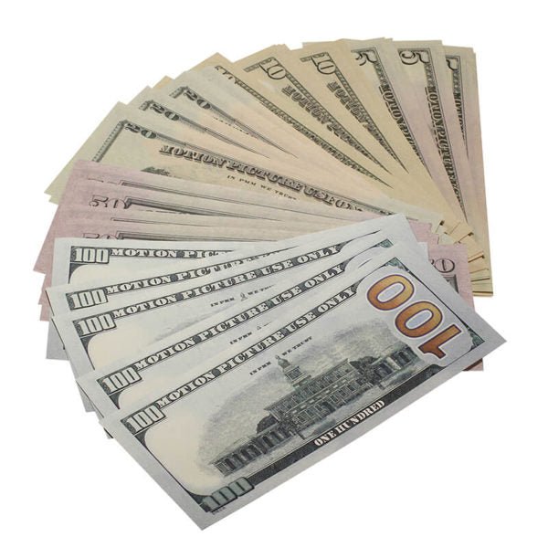 $925 New Style Mixed (25) Bill Pack - Prop Movie Money