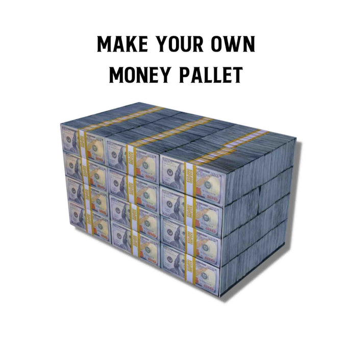 Prop Money Wallpaper Bundle On Large Sticker Paper for DIY Money Pallet - Prop Movie Money