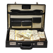 Load image into Gallery viewer, Series 2000 $500,000 Aged Full Print Briefcase - Prop Movie Money