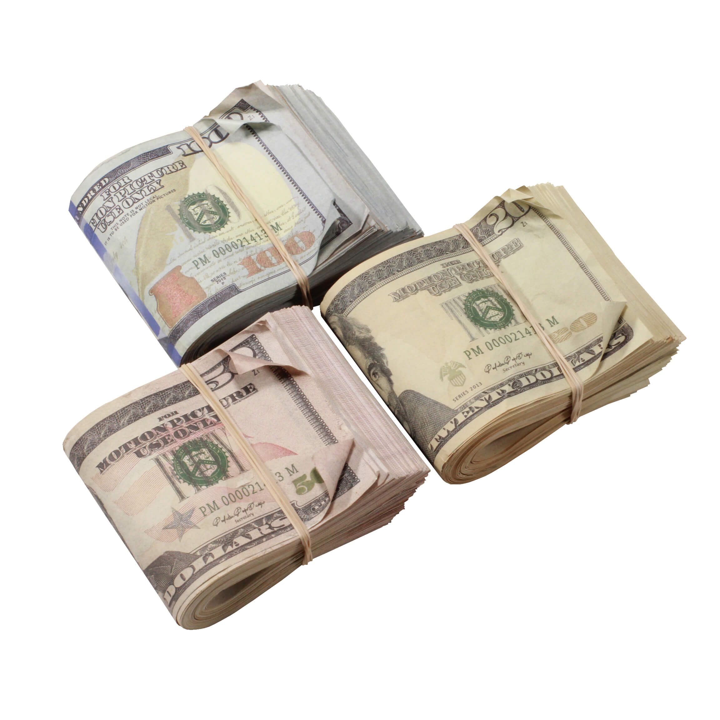 New Series Mix $17,000 Aged Full Print Prop Money Bundle - Prop Movie Money