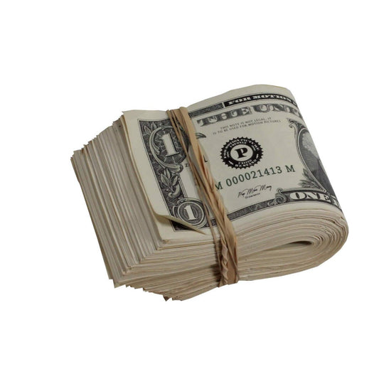 1980 Series $1 Aged $100 Full Print Prop Money Fold - Prop Movie Money
