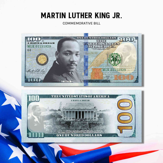 Martin Luther king, Jr. $100 Full Print Commemorative Bills - Prop Movie Money