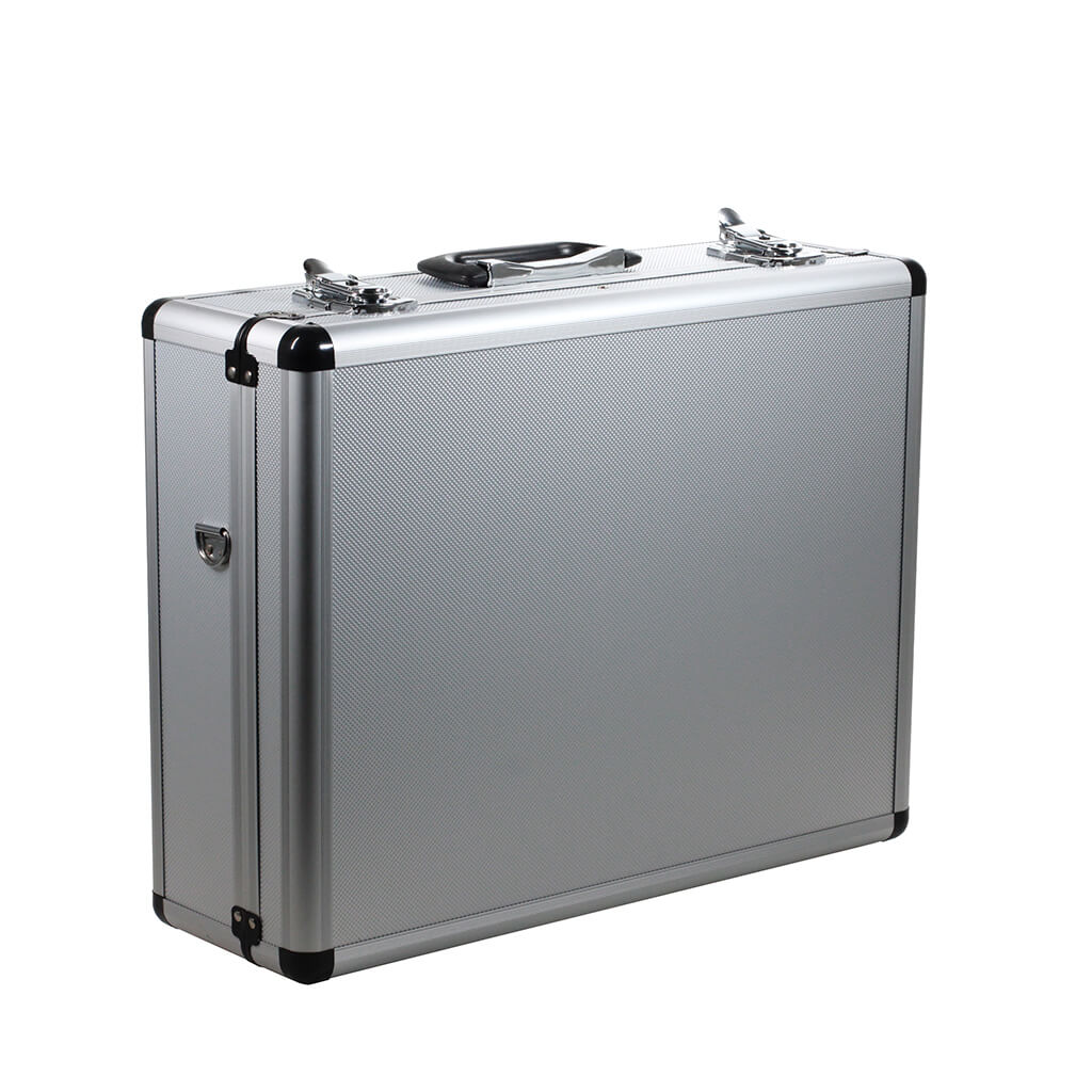 Silver Aluminum Briefcase - Prop Movie Money