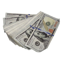 Load image into Gallery viewer, New Series Mix $17,000 Aged Blank Filler Fat Fold Bundle - Prop Movie Money