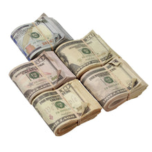 Load image into Gallery viewer, New Series Mix $18,500 Aged Full Print Fold Prop Money Bundle - Prop Movie Money