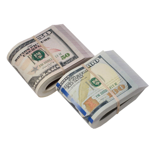 New Series Mix $15,000 Full Print Fold Prop Money Bundle - Prop Movie Money