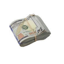 Load image into Gallery viewer, New Series $100,000 Aged Blank Filler Fat Fold Bundle - Prop Movie Money