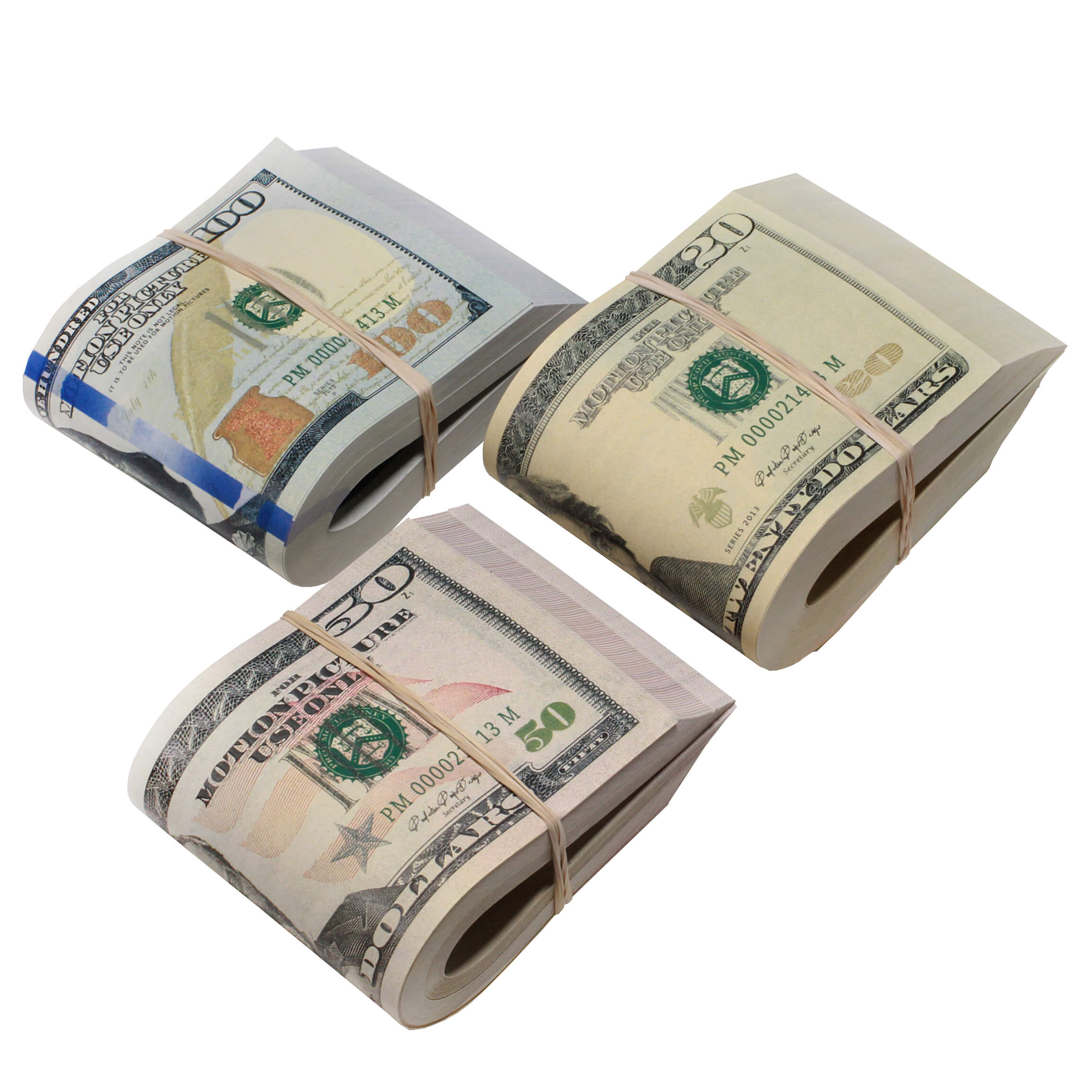 New Series Mix $17,000 Blank Filler Fat Fold Bundle - Prop Movie Money