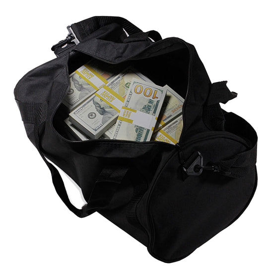 New Series $500,000 Blank Filler Duffel Bag - Prop Movie Money