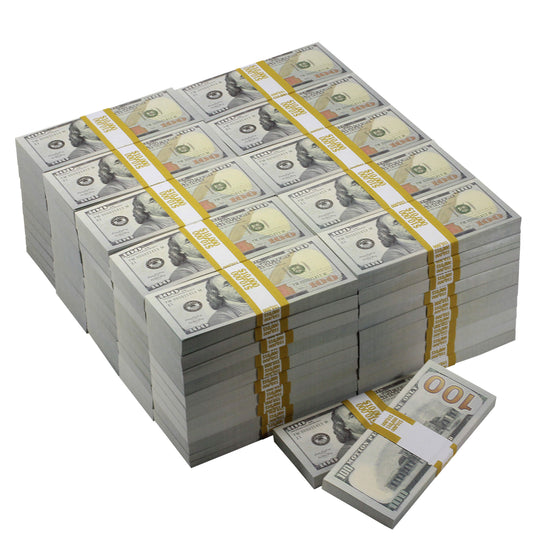 New Series $1,000,000 Blank Filler Duffel Bag - Prop Movie Money