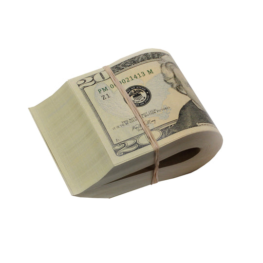 New Series $2,000 Blank Filler Fat Fold - Prop Movie Money