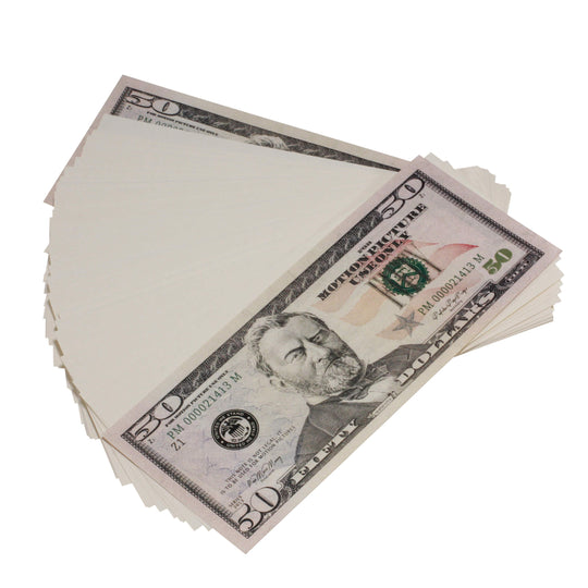 New Series $5,000 Blank Filler Fat Fold - Prop Movie Money