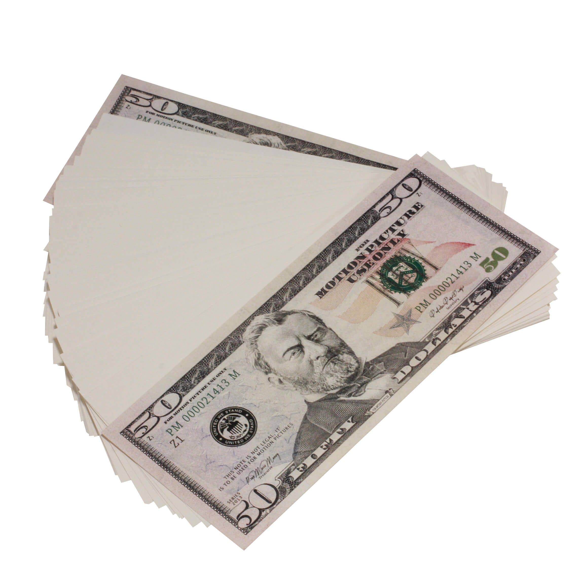 New Series Mix $17,000 Blank Filler Fat Fold Bundle - Prop Movie Money