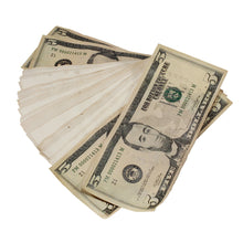 Load image into Gallery viewer, New Series $5 Aged $500 Blank Filler Fat Fold - Prop Movie Money