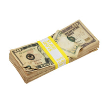 Load image into Gallery viewer, New Series $10s Aged $1,000 Full Print Prop Money Stack - Prop Movie Money