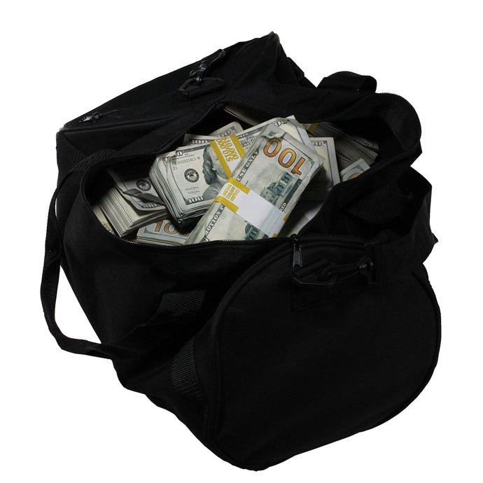 New Style $500,000 Aged Blank Filler Duffel Bag - Prop Movie Money