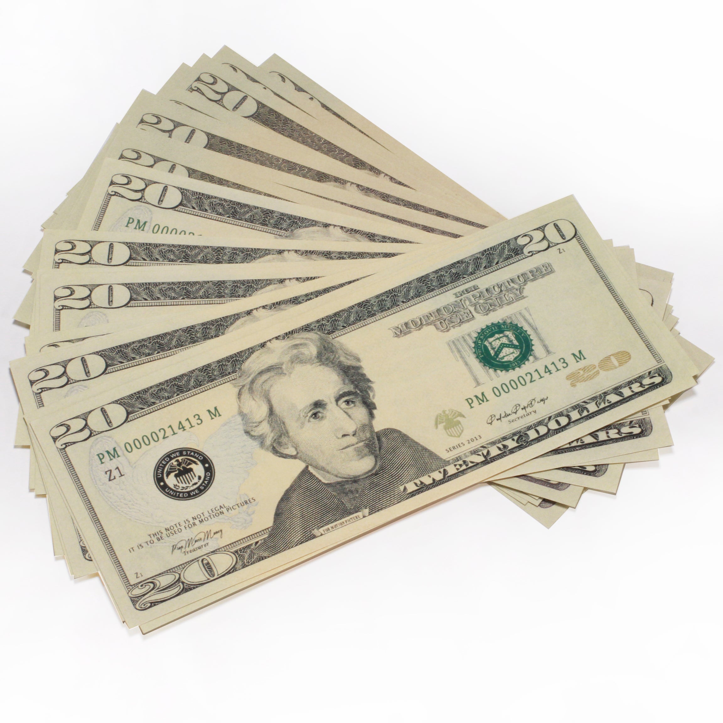 $3700 New Style Mixed (100) Bill Pack - Prop Movie Money