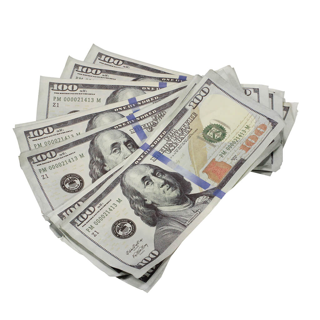 New Series $750,000 Aged Full Print Stacks With Silver Aluminum Case - Prop Movie Money