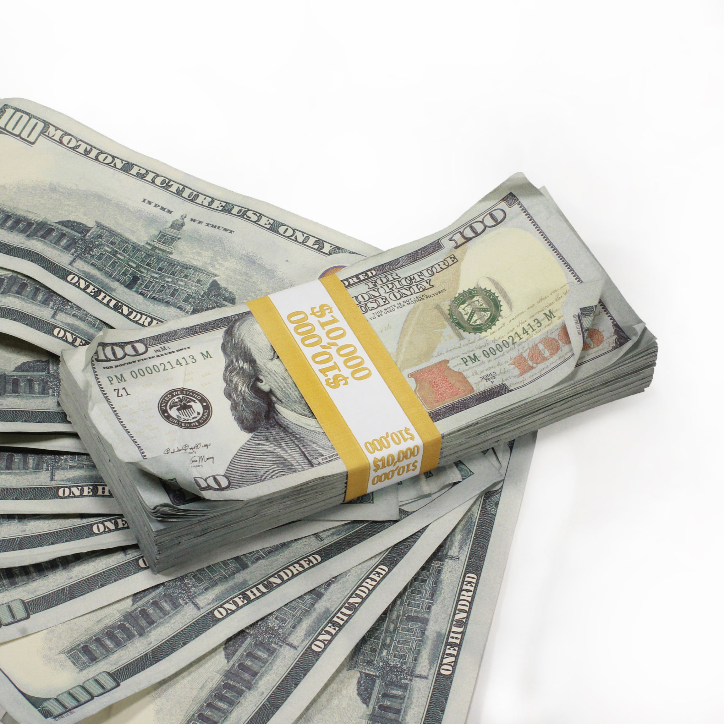 New Style $500,000 Aged Full Print Briefcase - Prop Movie Money