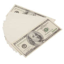 Load image into Gallery viewer, 2000 Series $100,000 Blank Filler Fat Fold Bundle - Prop Movie Money