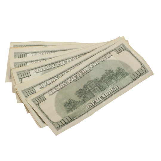 2000 Series $50,000 Aged Full Print Fold Prop Money Bundle - Prop Movie Money