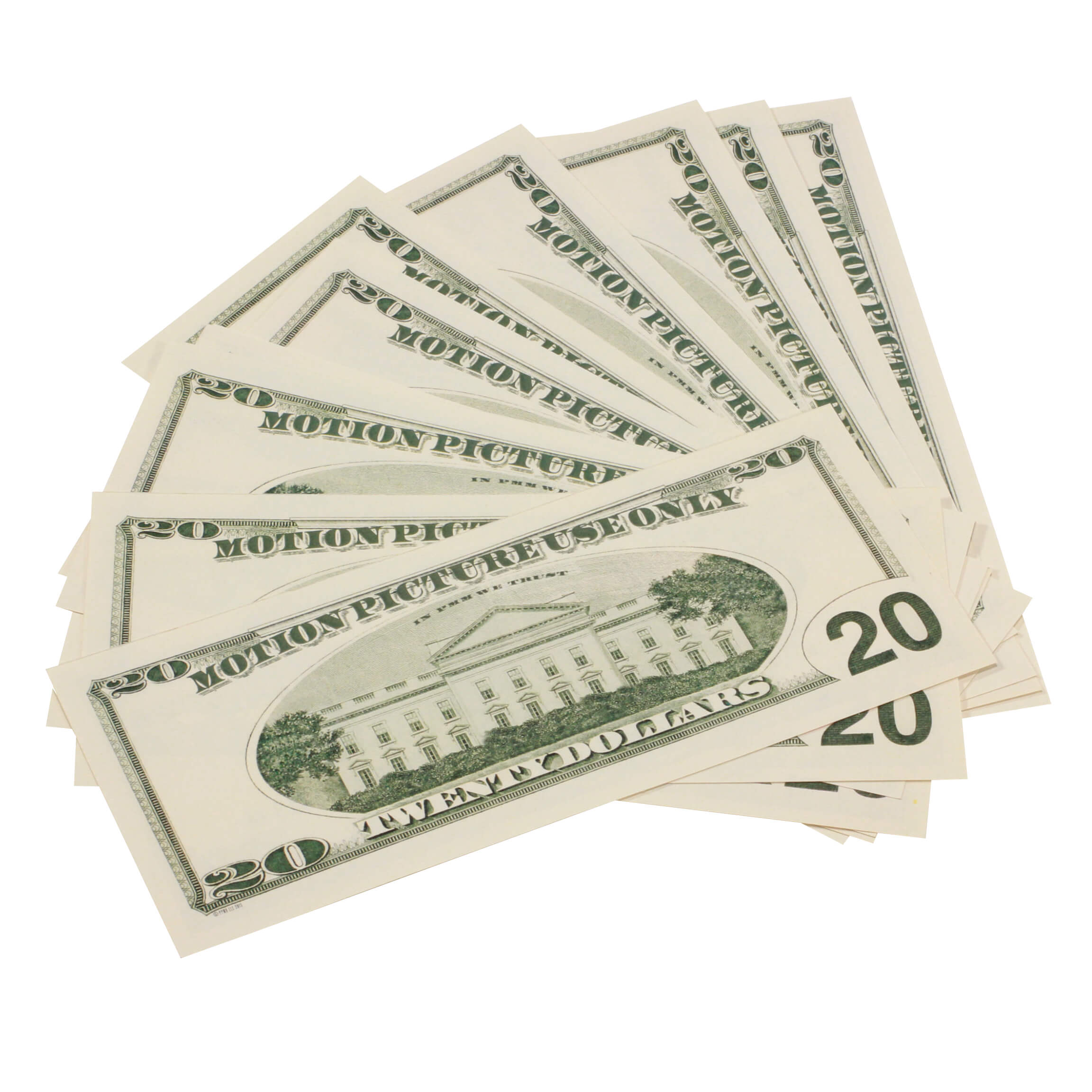 2000 Series $10,000 Full Print Fold Bundle - Prop Movie Money