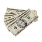 2000 Series $10,000 Aged Full Print Fold Prop Money Bundle - Prop Movie Money