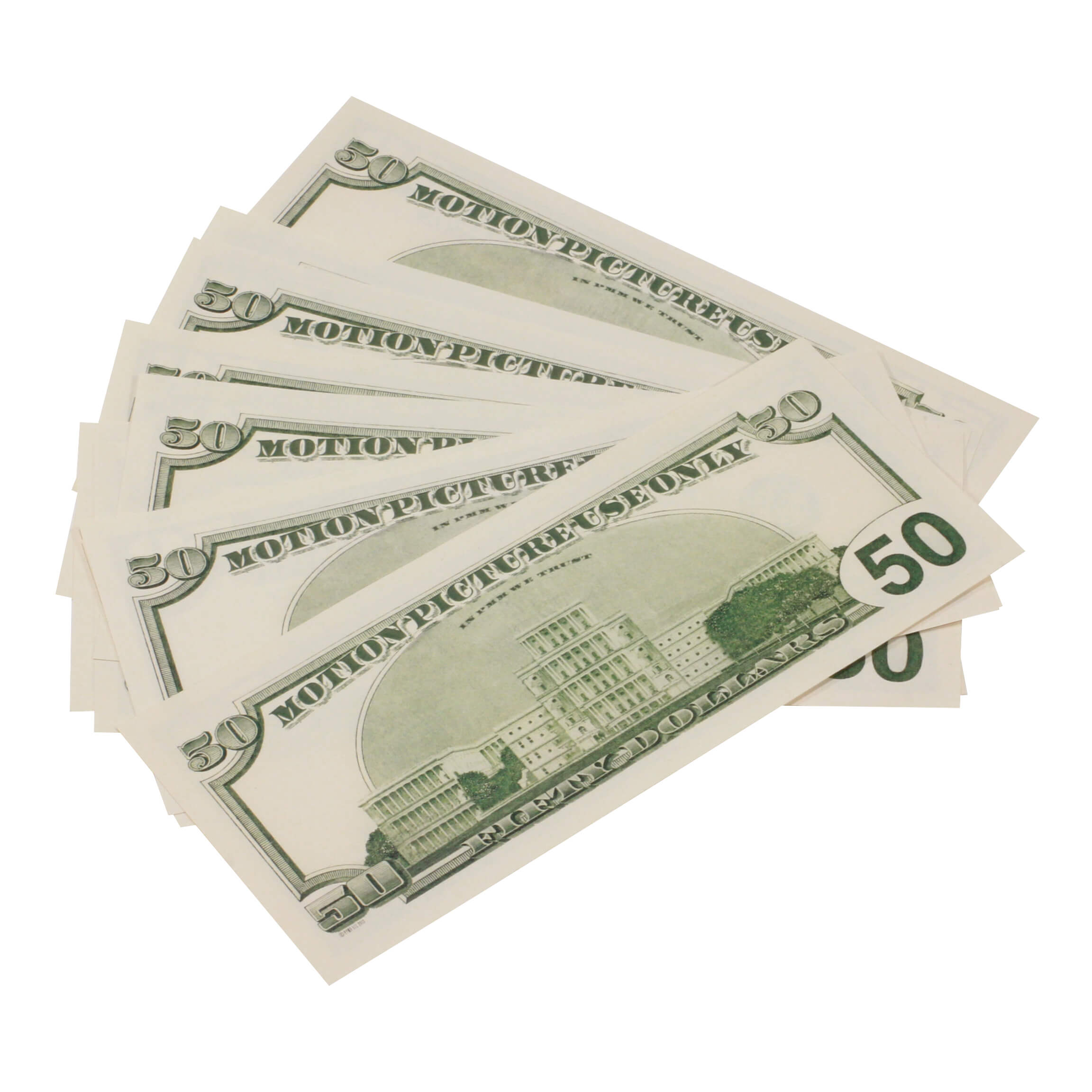 2000 Series $50,000 Full Print Fold Bundle - Prop Movie Money