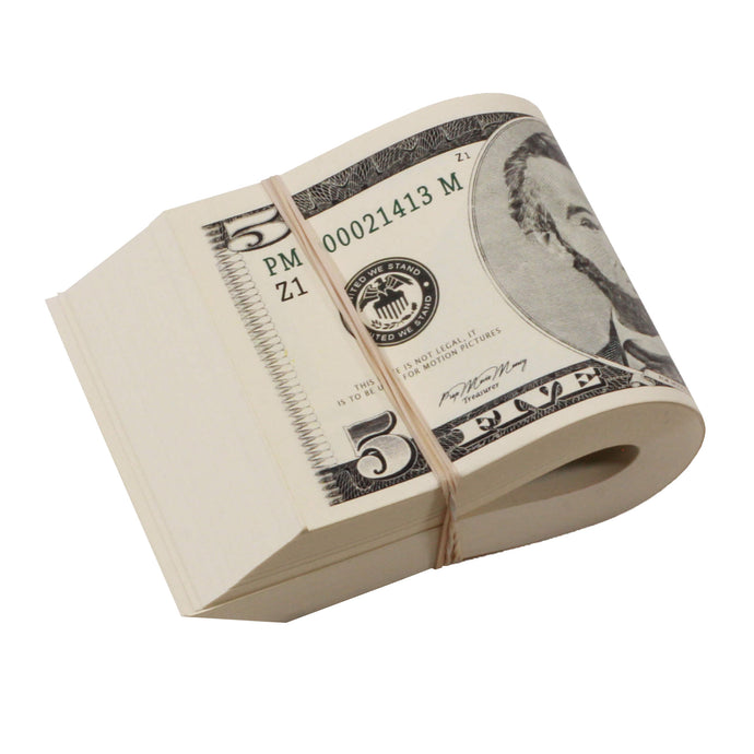 2000 Series $500 Blank Filler Fat Fold - Prop Movie Money