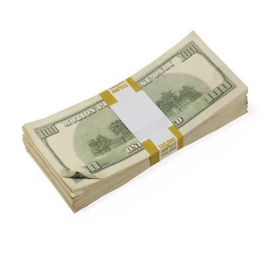 Series 2000 $500,000 Aged Full Print Briefcase - Prop Movie Money