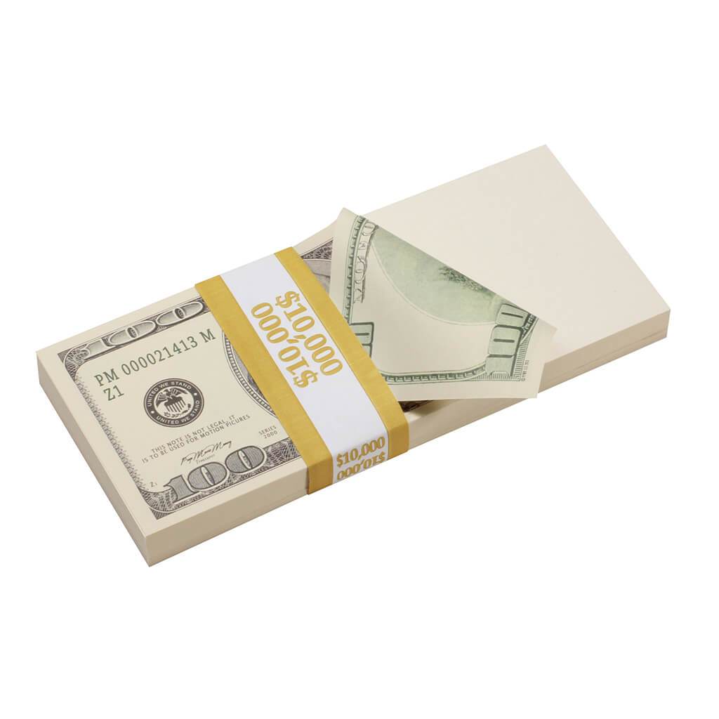 2000 Series $750,000 Blank Filler Stacks with Silver Aluminum Case - Prop Movie Money