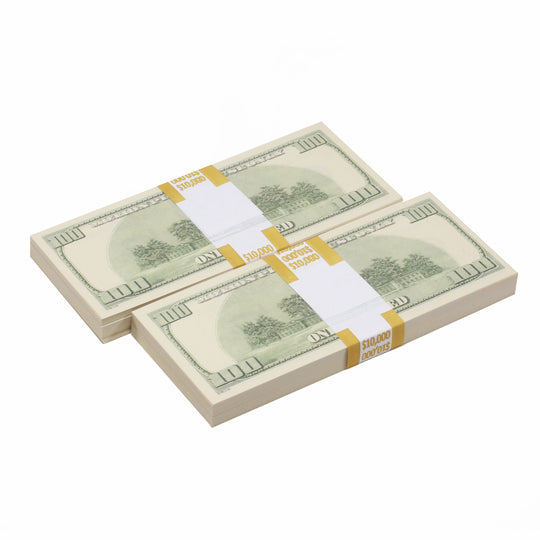2000 Series $100s $20,000 Full Print Prop Money Package - Prop Movie Money