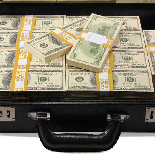 Series 2000 $500,000 Full Print Briefcase - Prop Movie Money