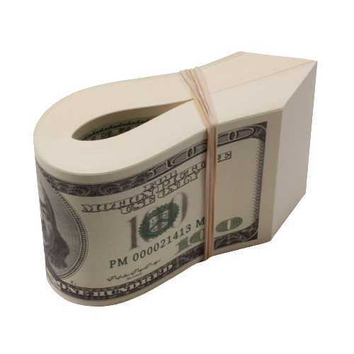 2000 Series $10,000 Full Print Fat Fold - Prop Movie Money
