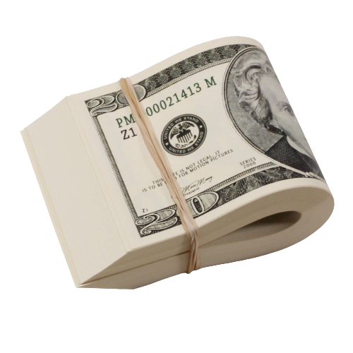 2000 Series $2,000 Full Print Fat Fold - Prop Movie Money