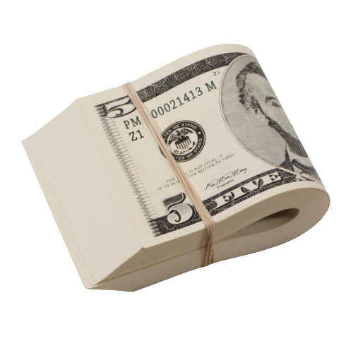 2000 Series $500 Full Print Fat Fold - Prop Movie Money