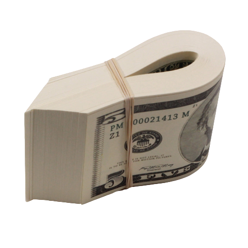 2000 Series $500 Full Print Fat Fold - Prop Movie Money