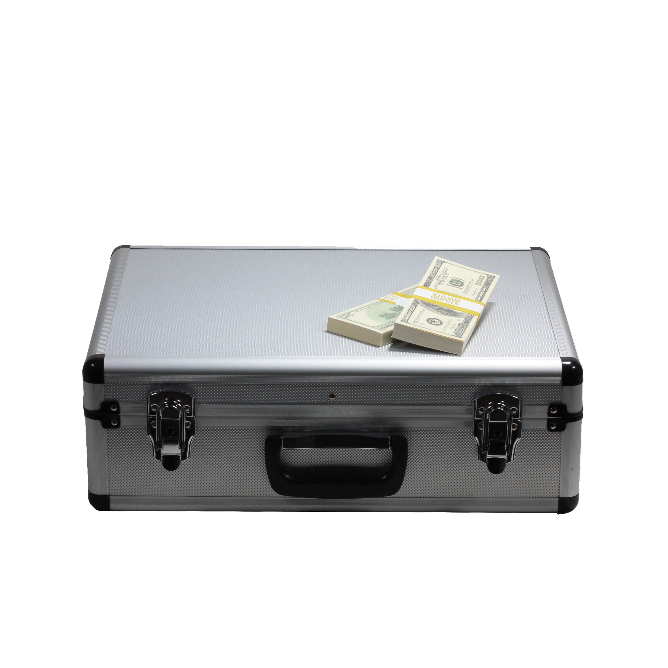 2000 Series $750,000 Blank Filler Stacks with Silver Aluminum Case - Prop Movie Money