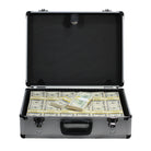 2000 Series $750,000 Blank Filler Stacks with Silver Aluminum Case - Prop Movie Money