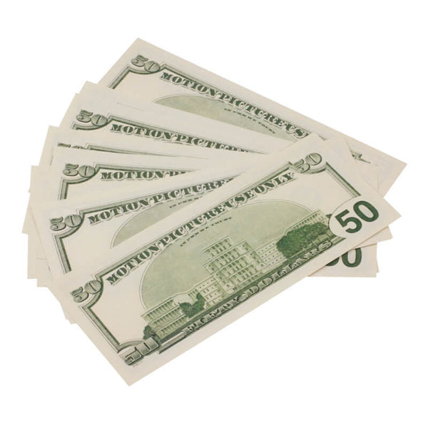 2000 Series $50 Full Print Prop Money Stack - Prop Movie Money