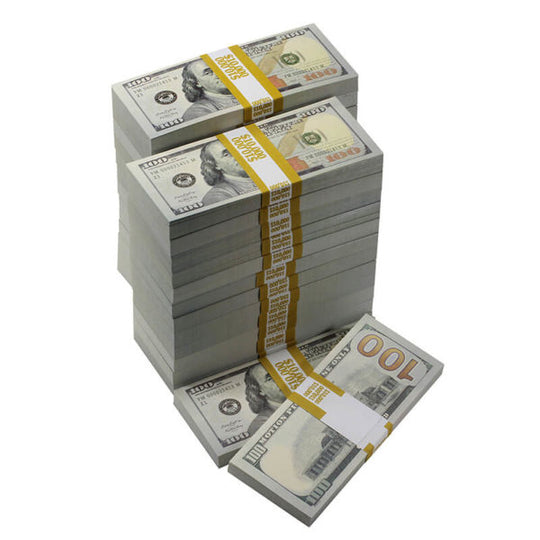New Series $250,000 Full Print Prop Money Bundle - Prop Movie Money
