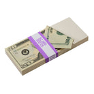 New Style $20s Blank Filler $2,000 Prop Money Stack - Prop Movie Money