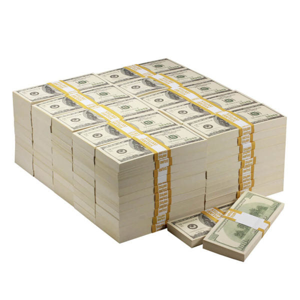 2000 Series $1,000,000 Full Print Prop Money Bundle - Prop Movie Money