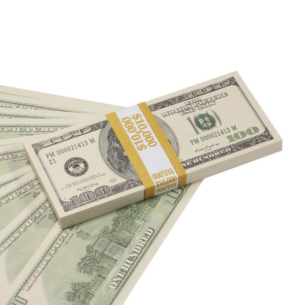 2000 Series $100 Full Print Prop Money Stack - Prop Movie Money