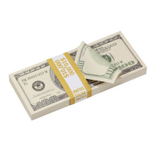 Load image into Gallery viewer, 2000 Series $100 Full Print Prop Money Stack - Prop Movie Money