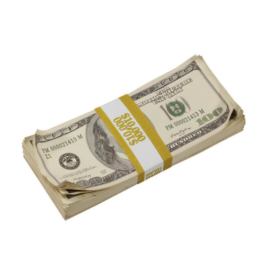2000 Series $500,000 Aged Blank Filler Prop Money Bundle - Prop Movie Money